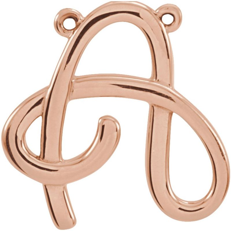 Script Initial Necklace or Center