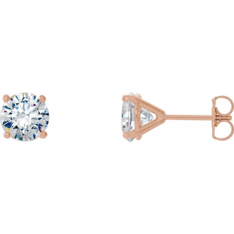 Round 4-Prong Cocktail-Style Stud Earrings — Lab-Grown Diamond