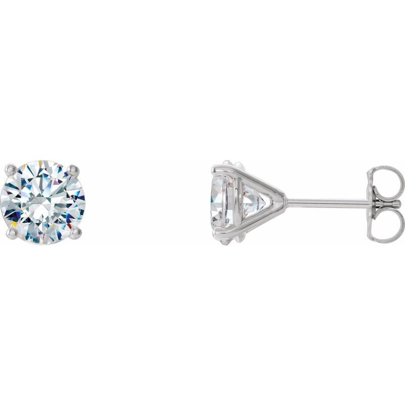Round 4-Prong Cocktail-Style Stud Earrings — Lab-Grown Diamond