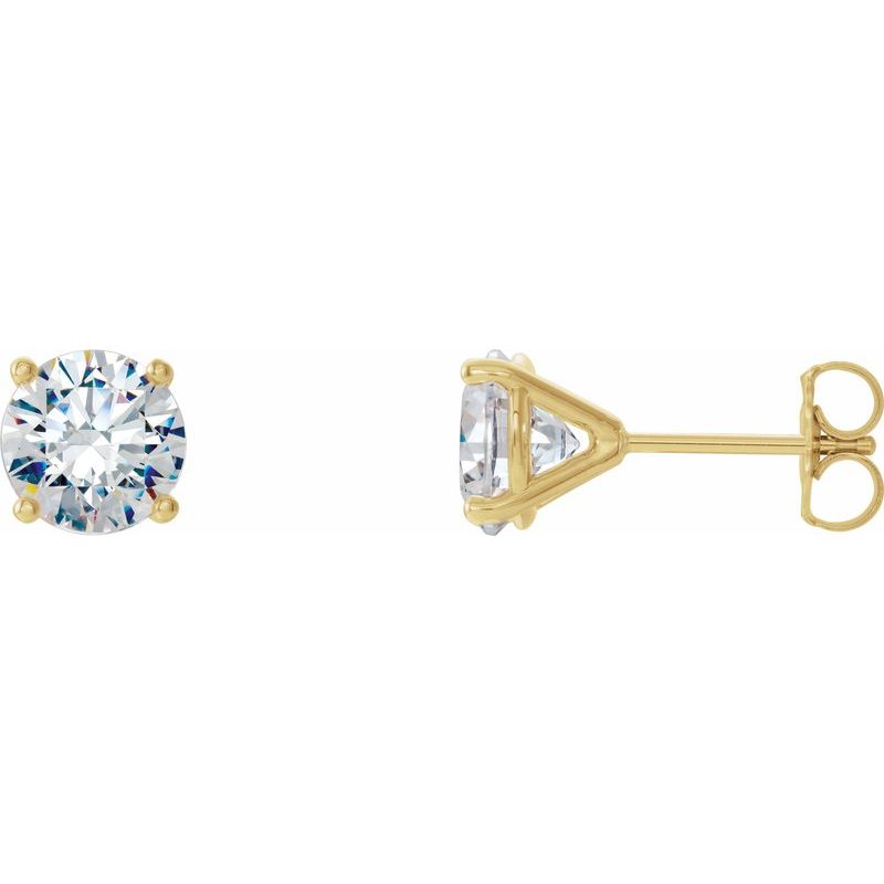 Round 4-Prong Cocktail-Style Stud Earrings — Lab-Grown Diamond