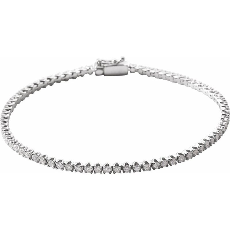Natural Diamond Line 7″ Bracelet