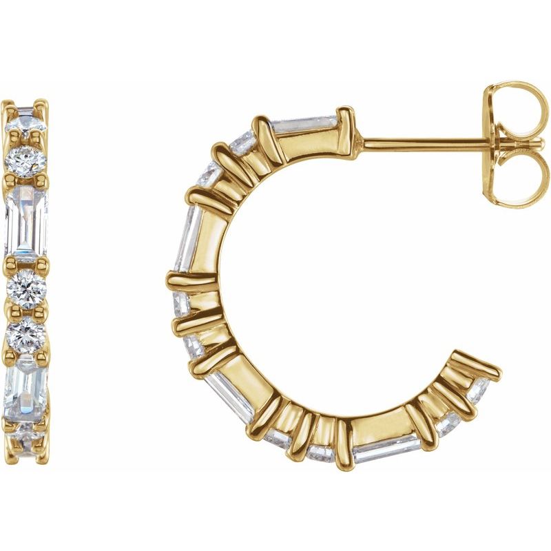 Accented Hoop Earrings — Natural Diamond 17.2 mm