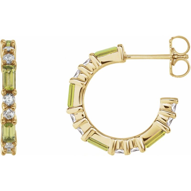 Accented Hoop Earrings — Natural Diamond 17.2 mm