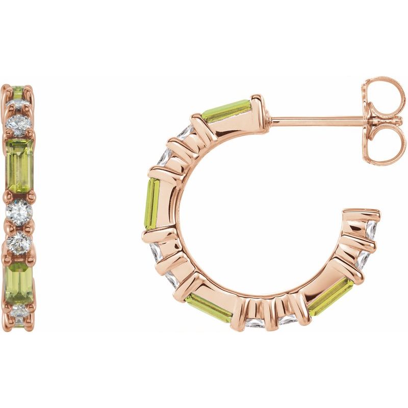 Accented Hoop Earrings — Natural Diamond 17.2 mm