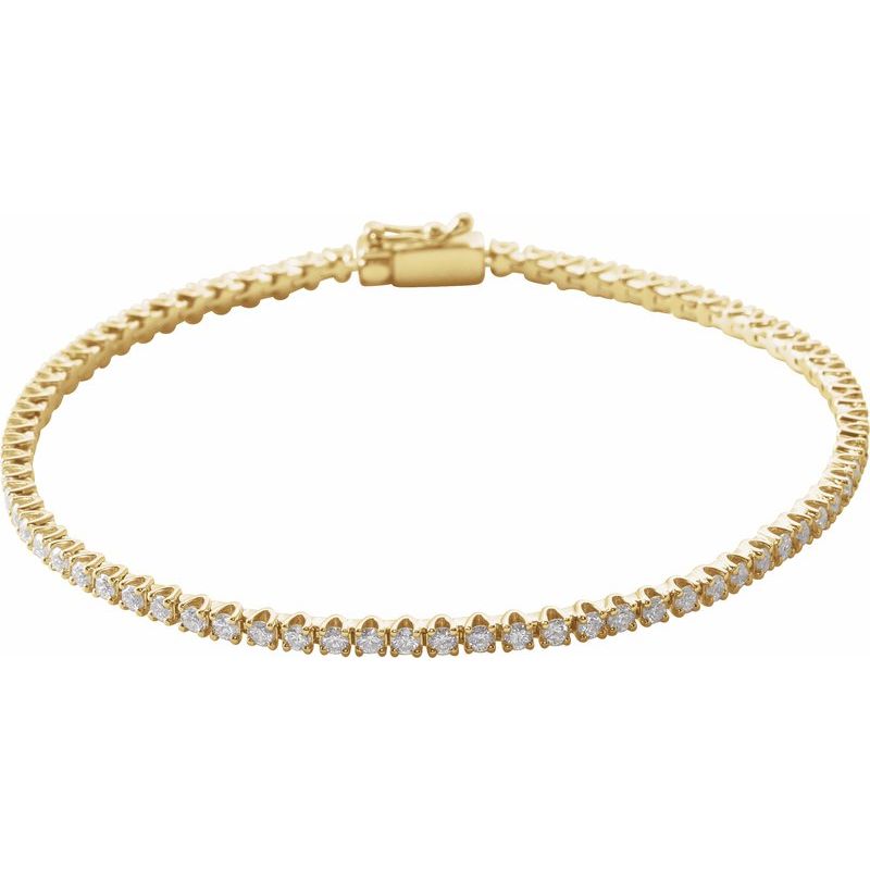 Natural Diamond Line 7" Bracelet