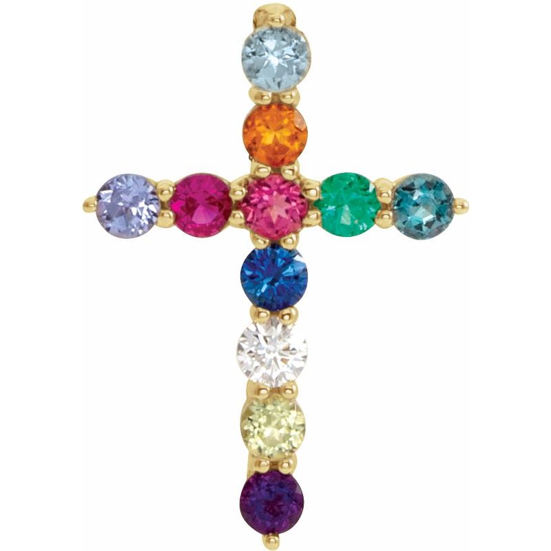 Accented Cross Necklace or Pendant — Diamond