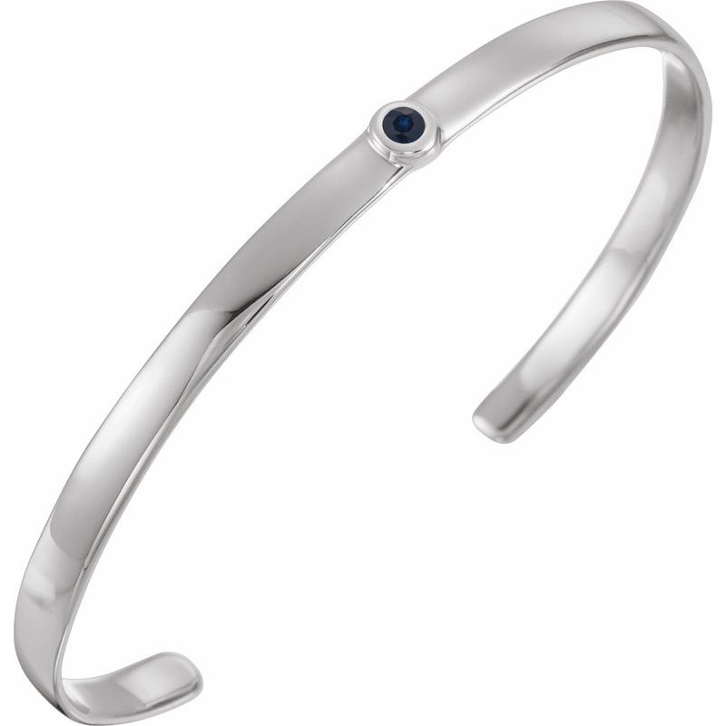 Bezel-Set Cuff Bracelet