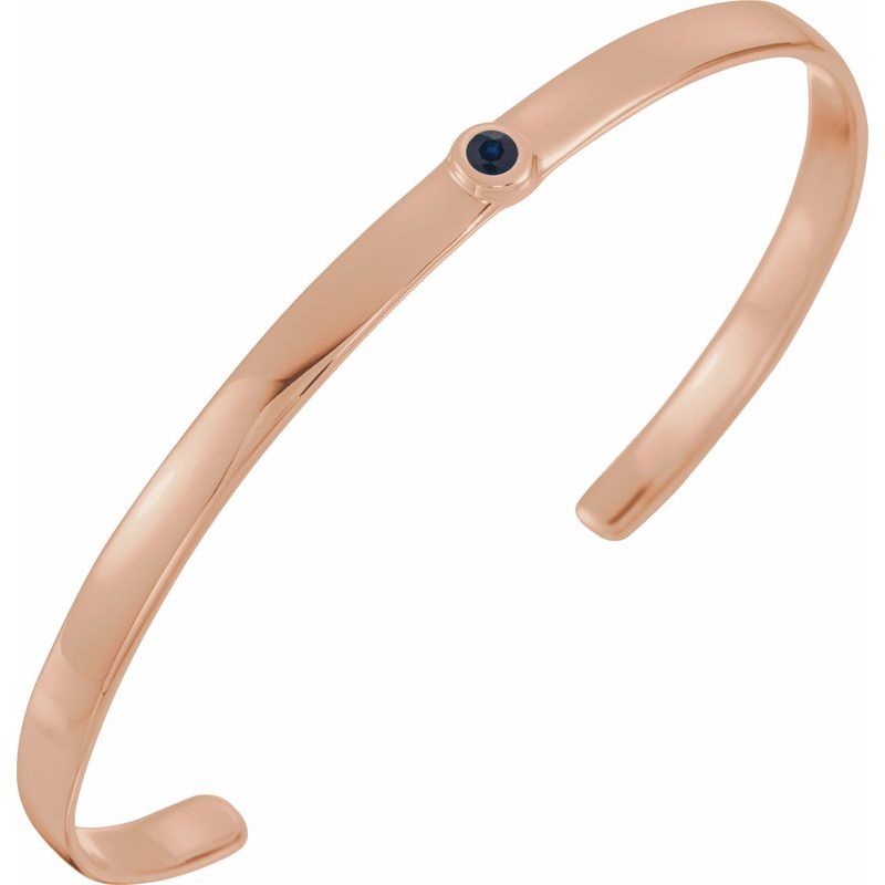 Bezel-Set Cuff Bracelet