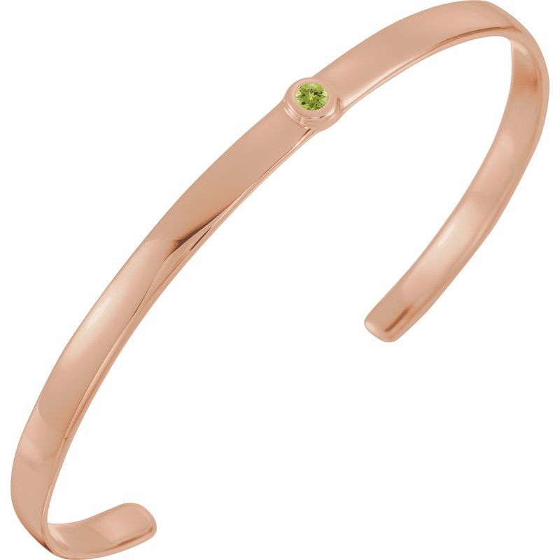 Bezel-Set Cuff Bracelet