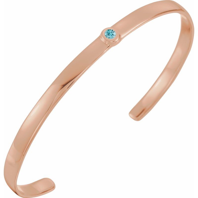 Bezel-Set Cuff Bracelet