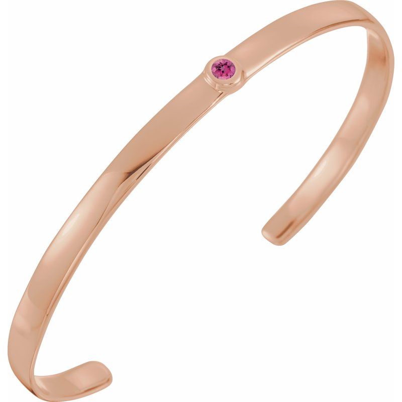 Bezel-Set Cuff Bracelet