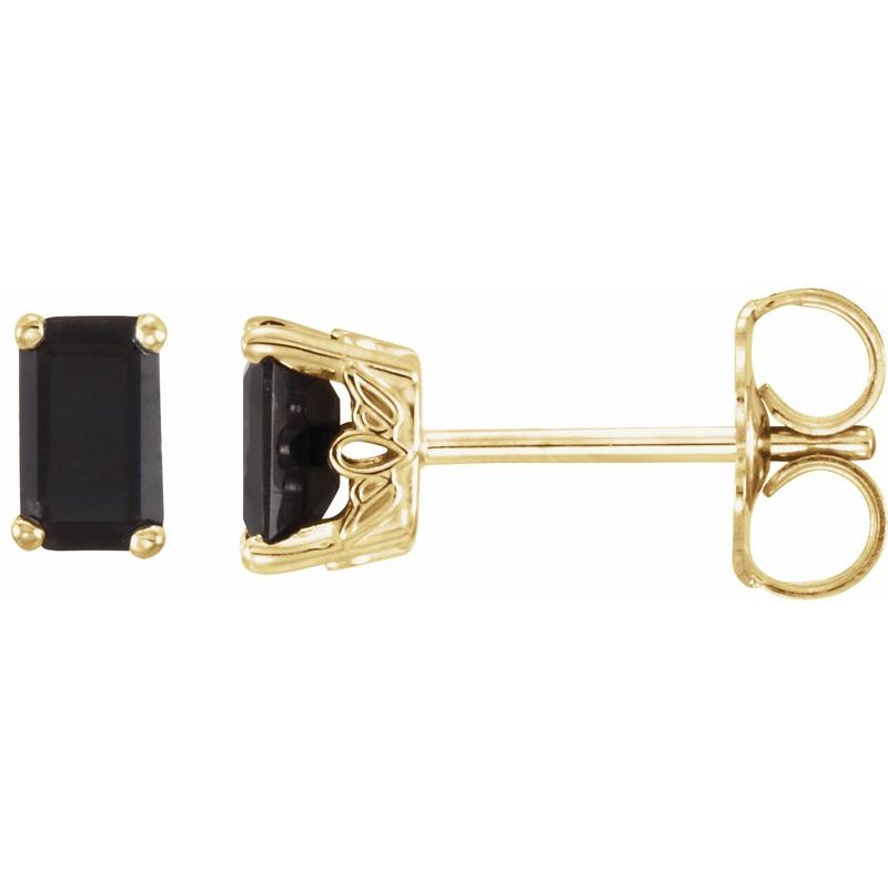 Solitaire Scroll Setting Stud Earrings No. 2