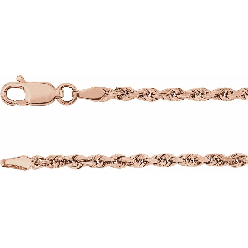 2.5 mm Diamond-Cut Rope Chain