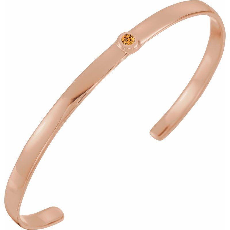 Bezel-Set Cuff Bracelet