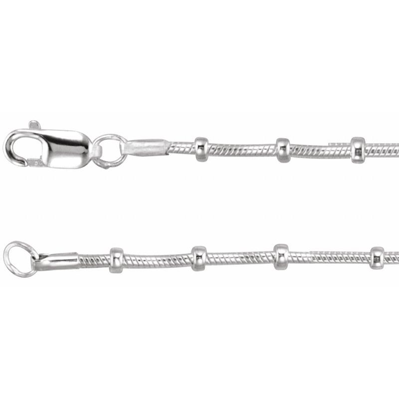 1 mm Beaded Snake Chain