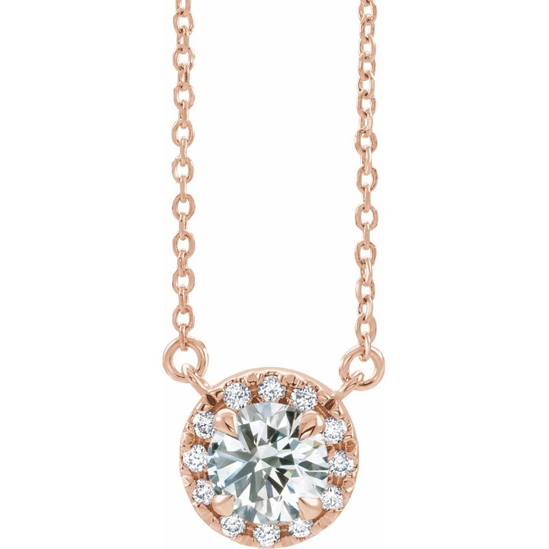 French-Set Halo-Style Necklace or Center