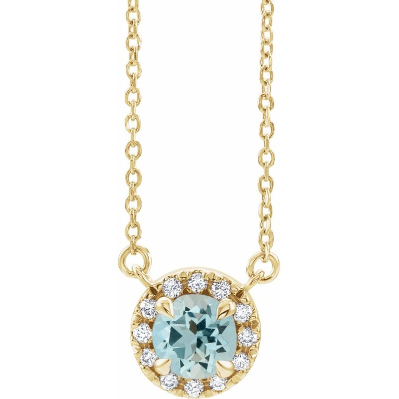 French-Set Halo-Style Necklace or Center