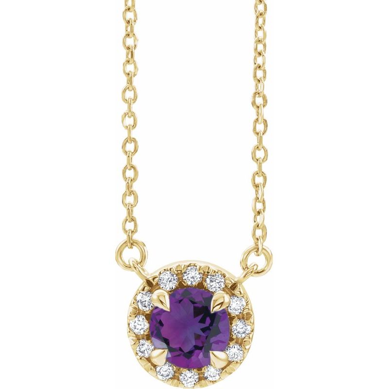 French-Set Halo-Style Necklace or Center