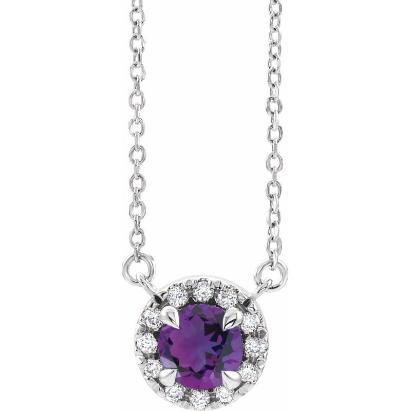 French-Set Halo-Style Necklace or Center