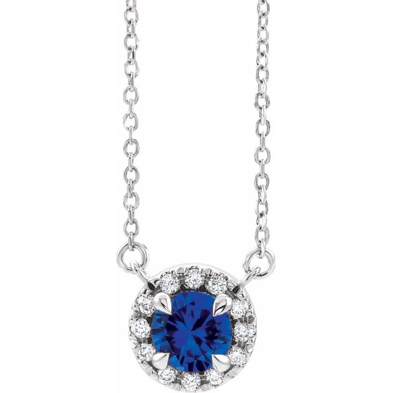 French-Set Halo-Style Necklace or Center
