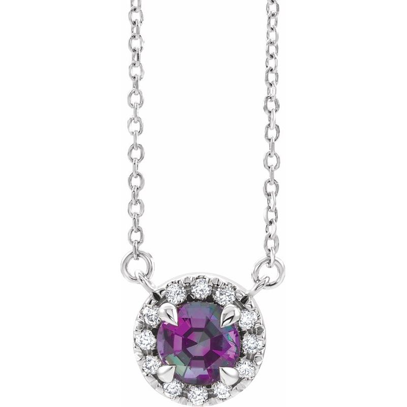 French-Set Halo-Style Necklace or Center