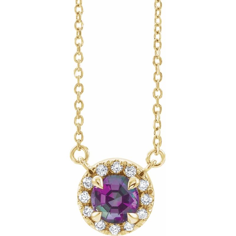 French-Set Halo-Style Necklace or Center