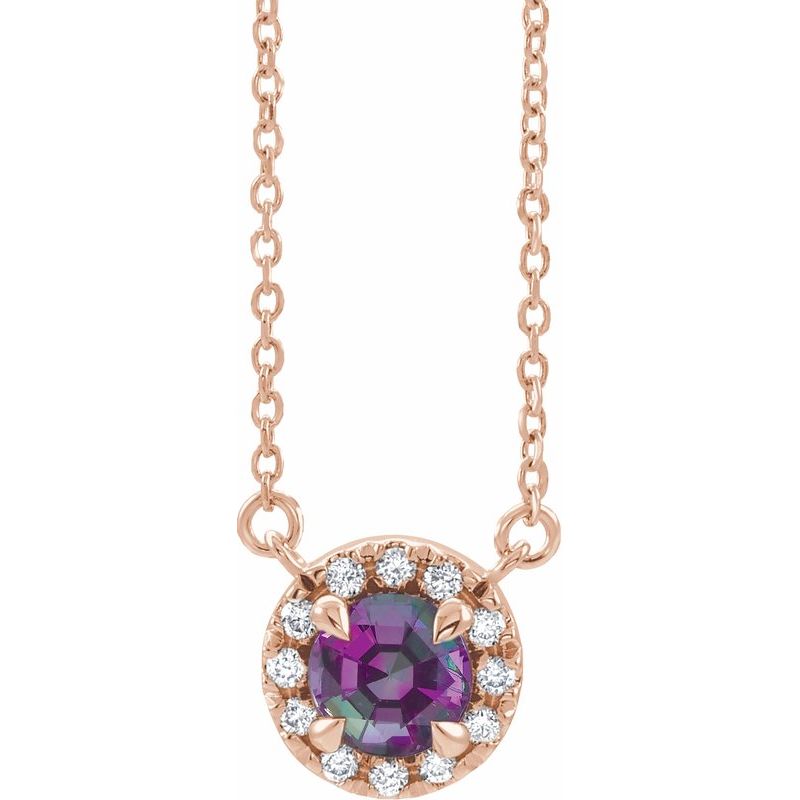 French-Set Halo-Style Necklace or Center