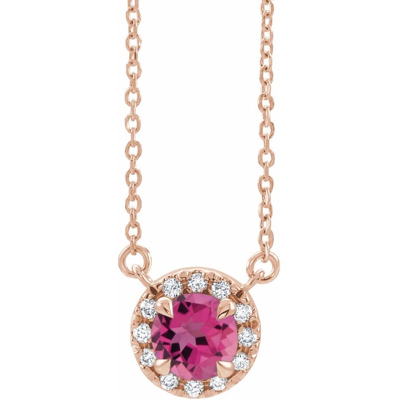 French-Set Halo-Style Necklace or Center