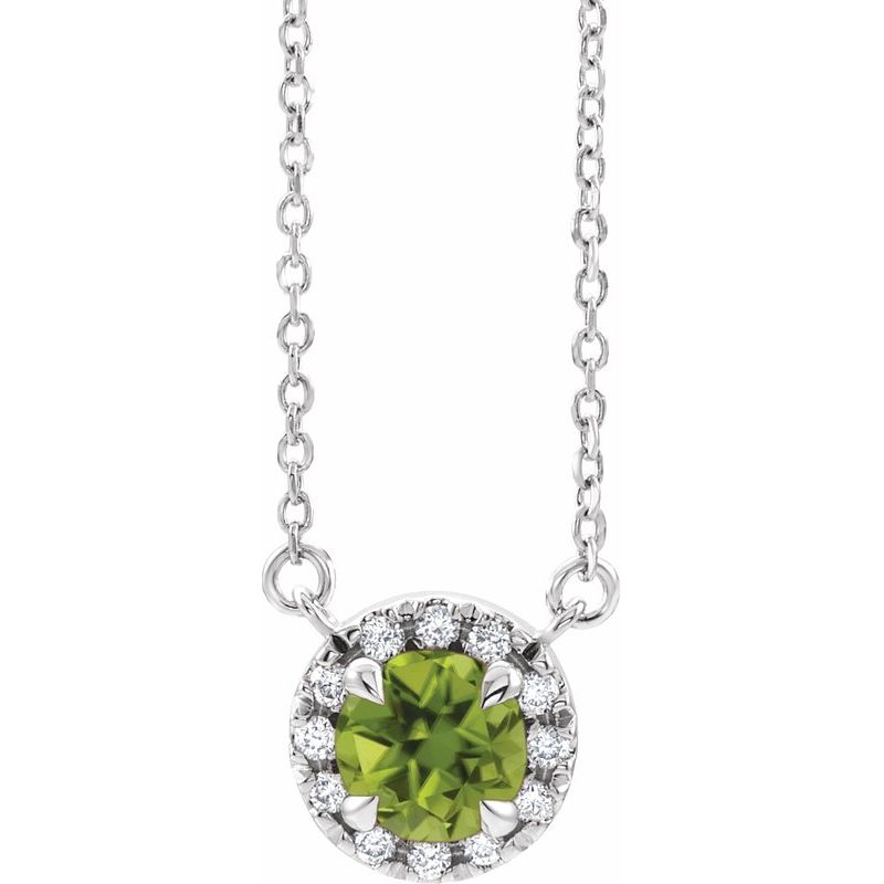 French-Set Halo-Style Necklace or Center