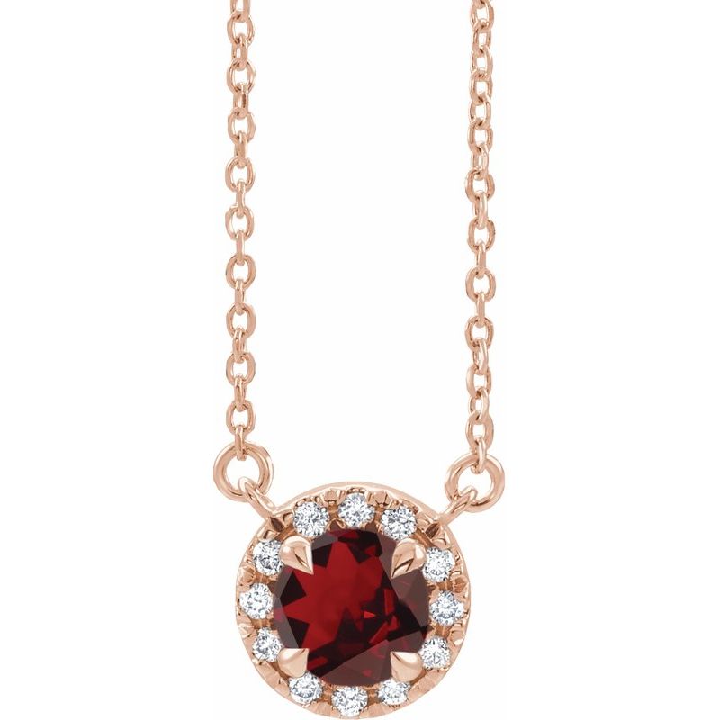 French-Set Halo-Style Necklace or Center