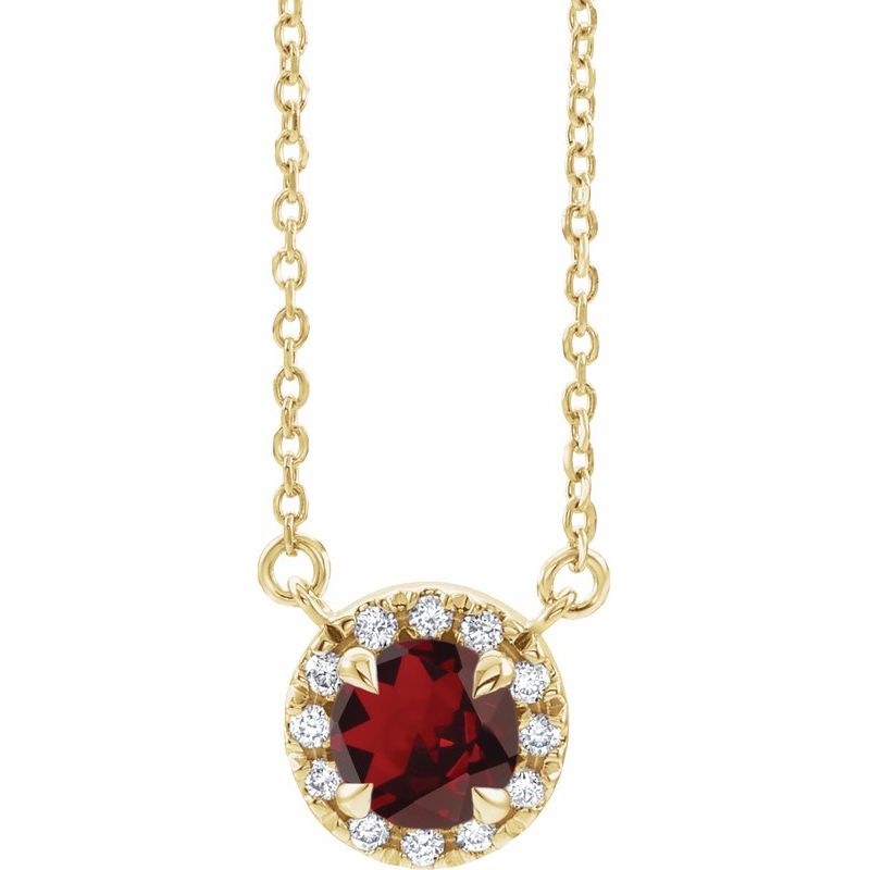 French-Set Halo-Style Necklace or Center