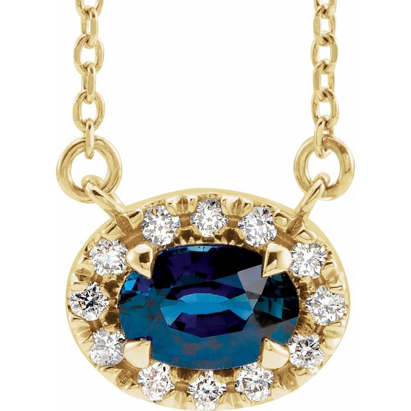 French-Set Halo-Style Necklace or Center — Natural Diamond