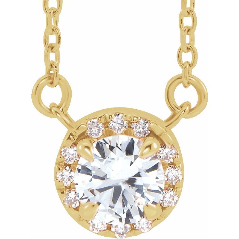 French-Set Halo-Style Necklace or Center
