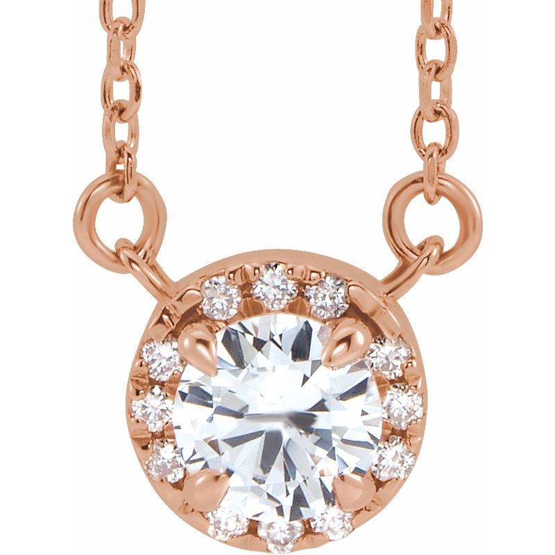 French-Set Halo-Style Necklace or Center