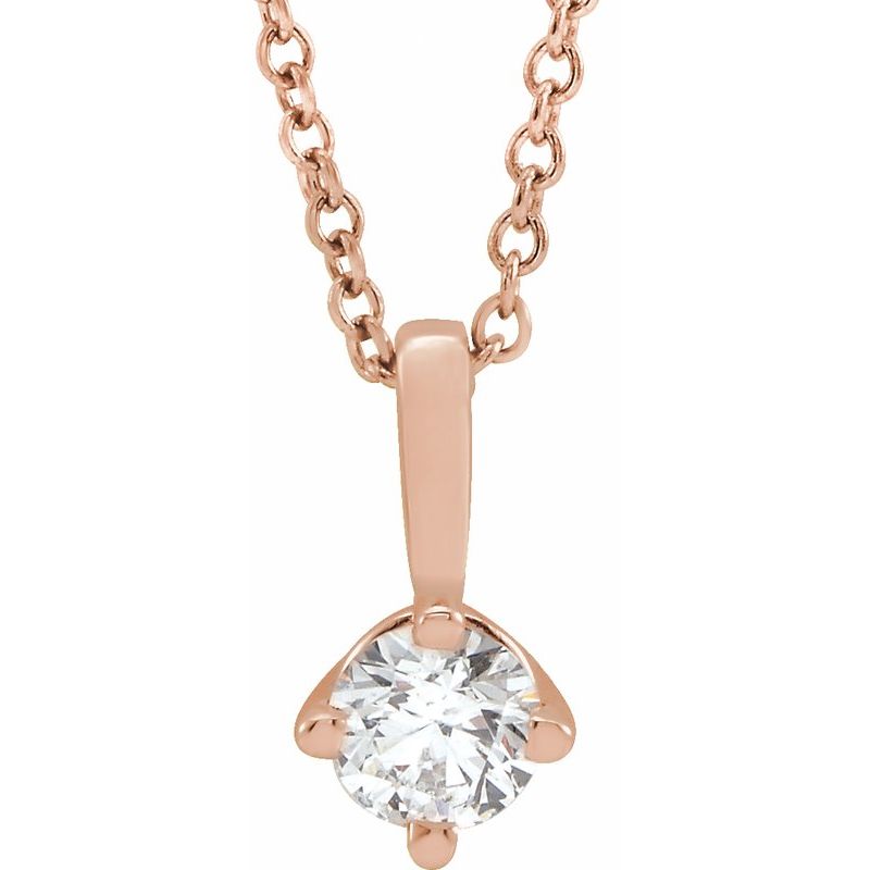 Solitaire Necklace or Pendant — 16-18″