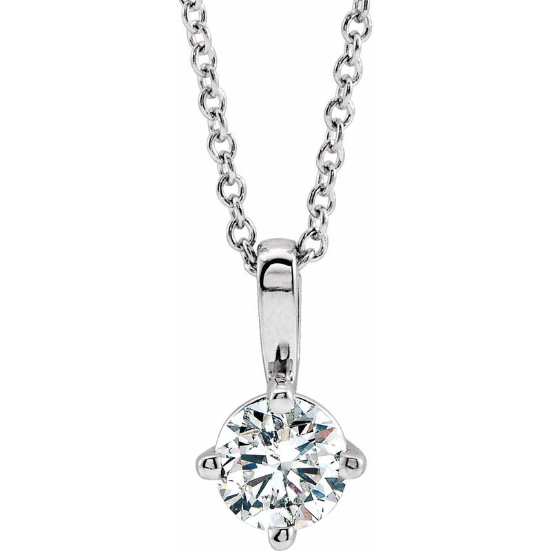 Solitaire Necklace or Pendant — 16-18″