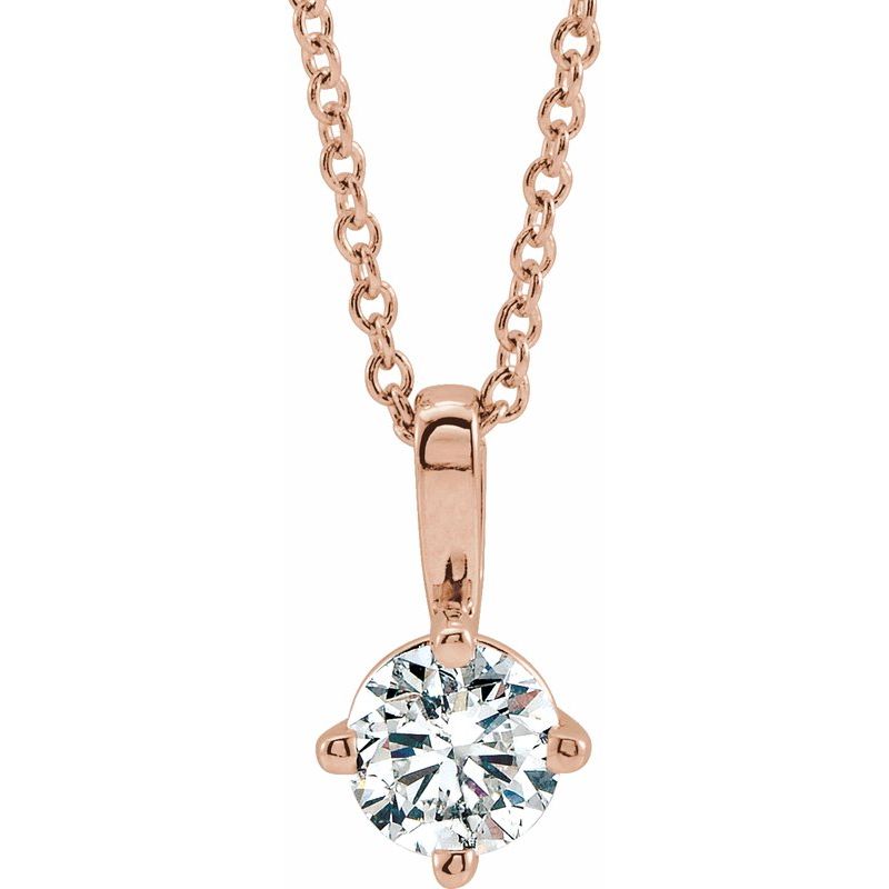 Solitaire Necklace or Pendant — 16-18″