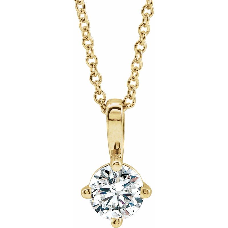 Solitaire Necklace or Pendant — 16-18″