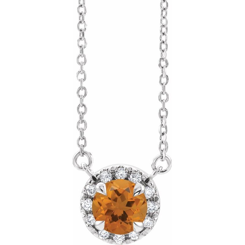 French-Set Halo-Style Necklace or Center