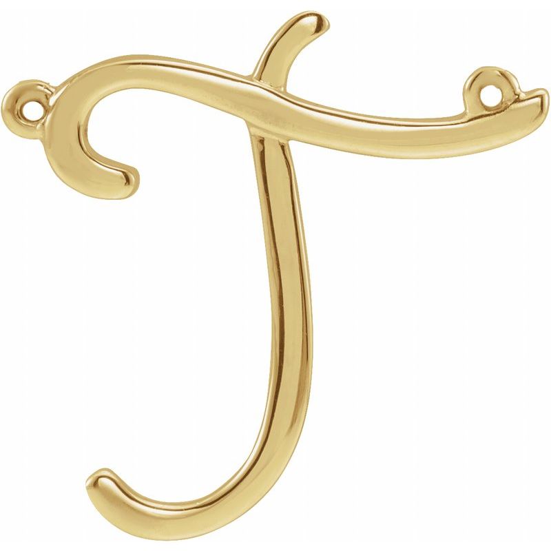 Script Initial Necklace or Center