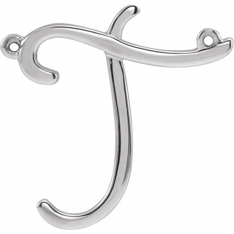 Script Initial Necklace or Center