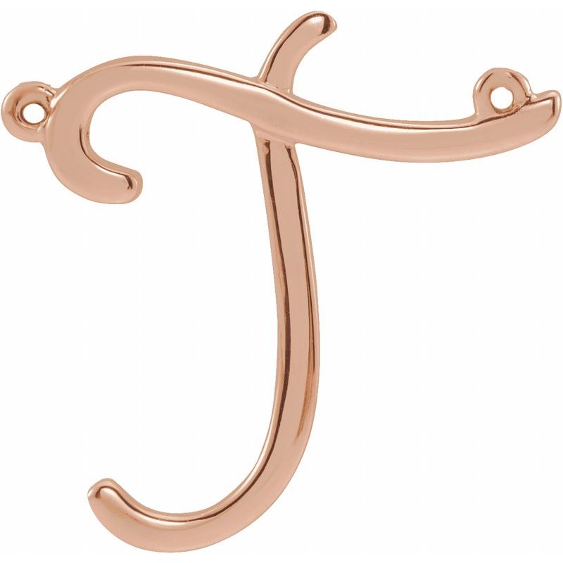 Script Initial Necklace or Center