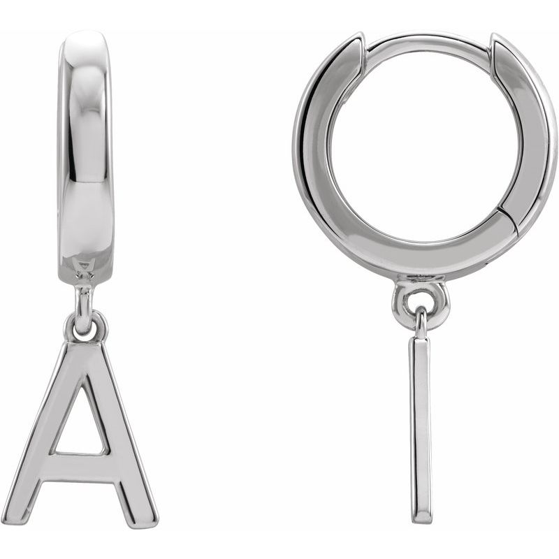 Initial Huggie Earrings