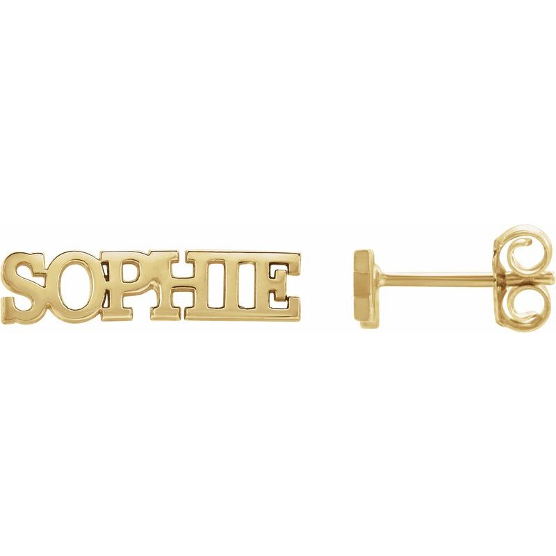 Nameplate Earrings