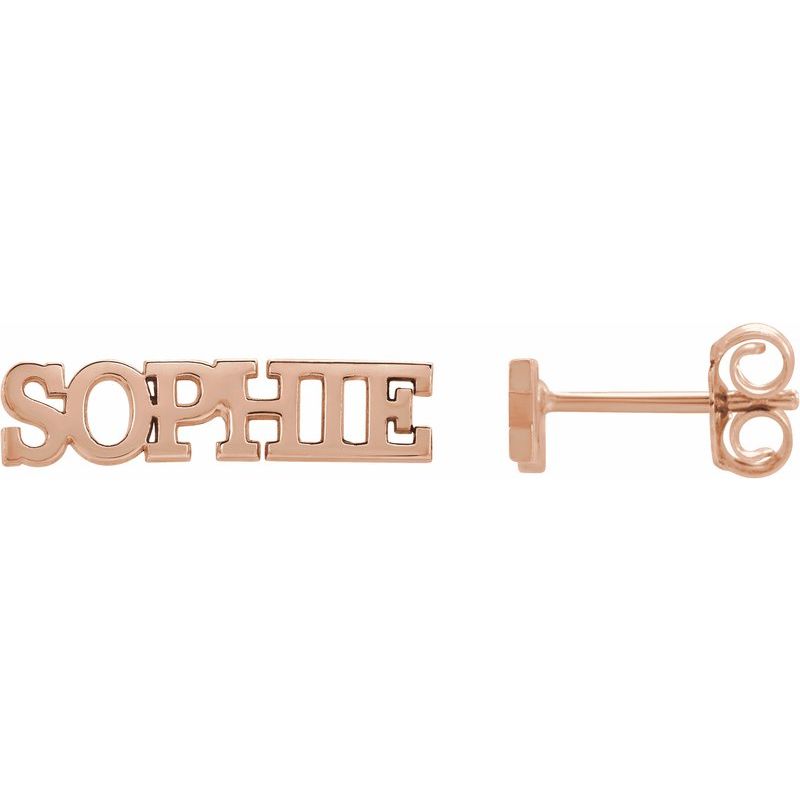Nameplate Earrings