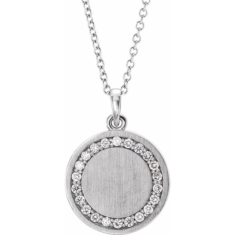 Engravable Halo-Style Necklace or Pendant