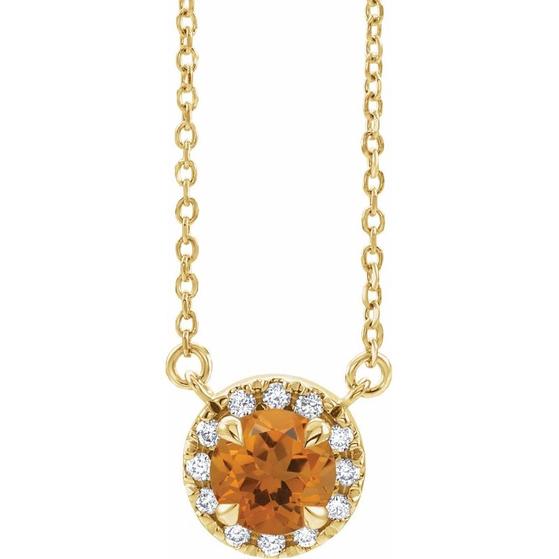 French-Set Halo-Style Necklace or Center