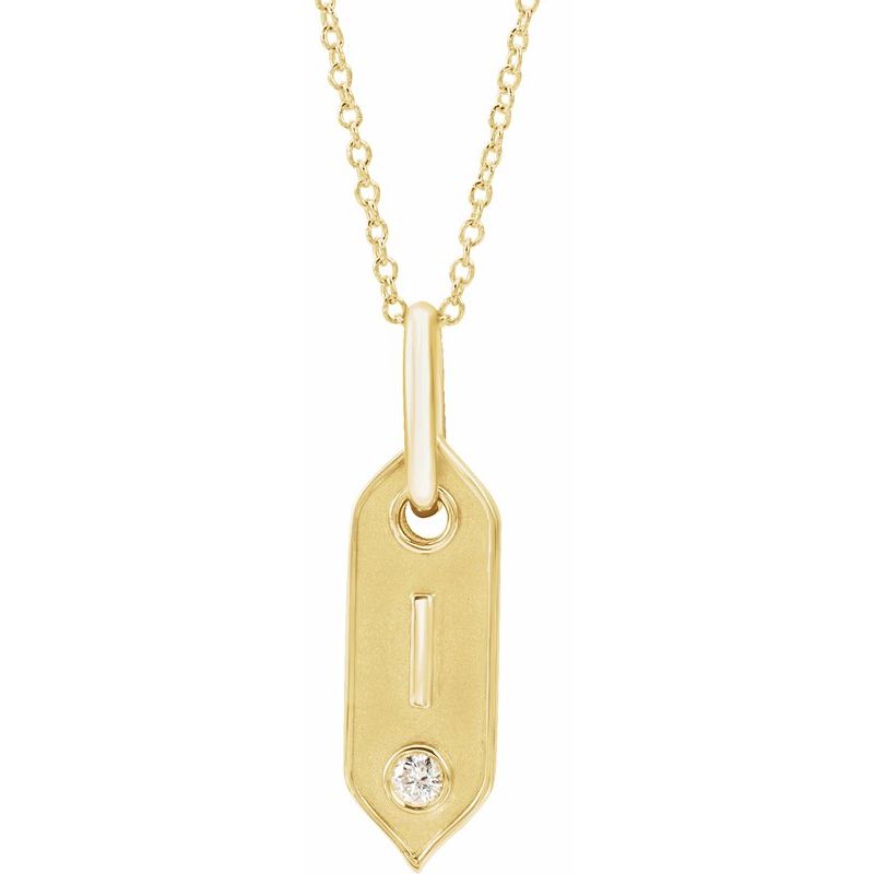 .05 ct Natural Diamond Initial 16-18″ Necklace