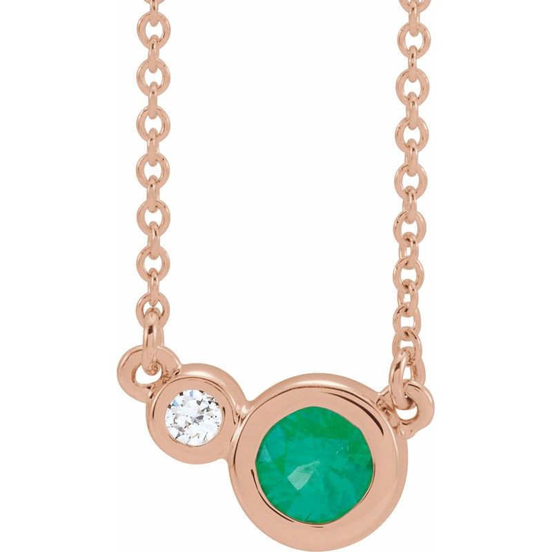 Accented Bezel-Set Necklace or Center