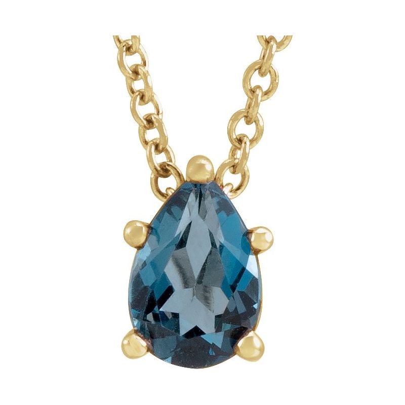 Pear 5-Prong Solitaire Necklace or Slide Pendant